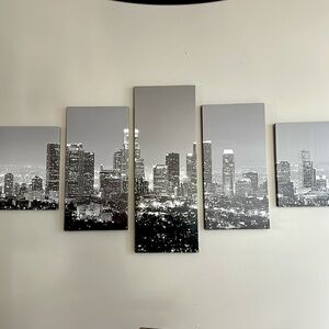 Los Angeles city skyline wall art